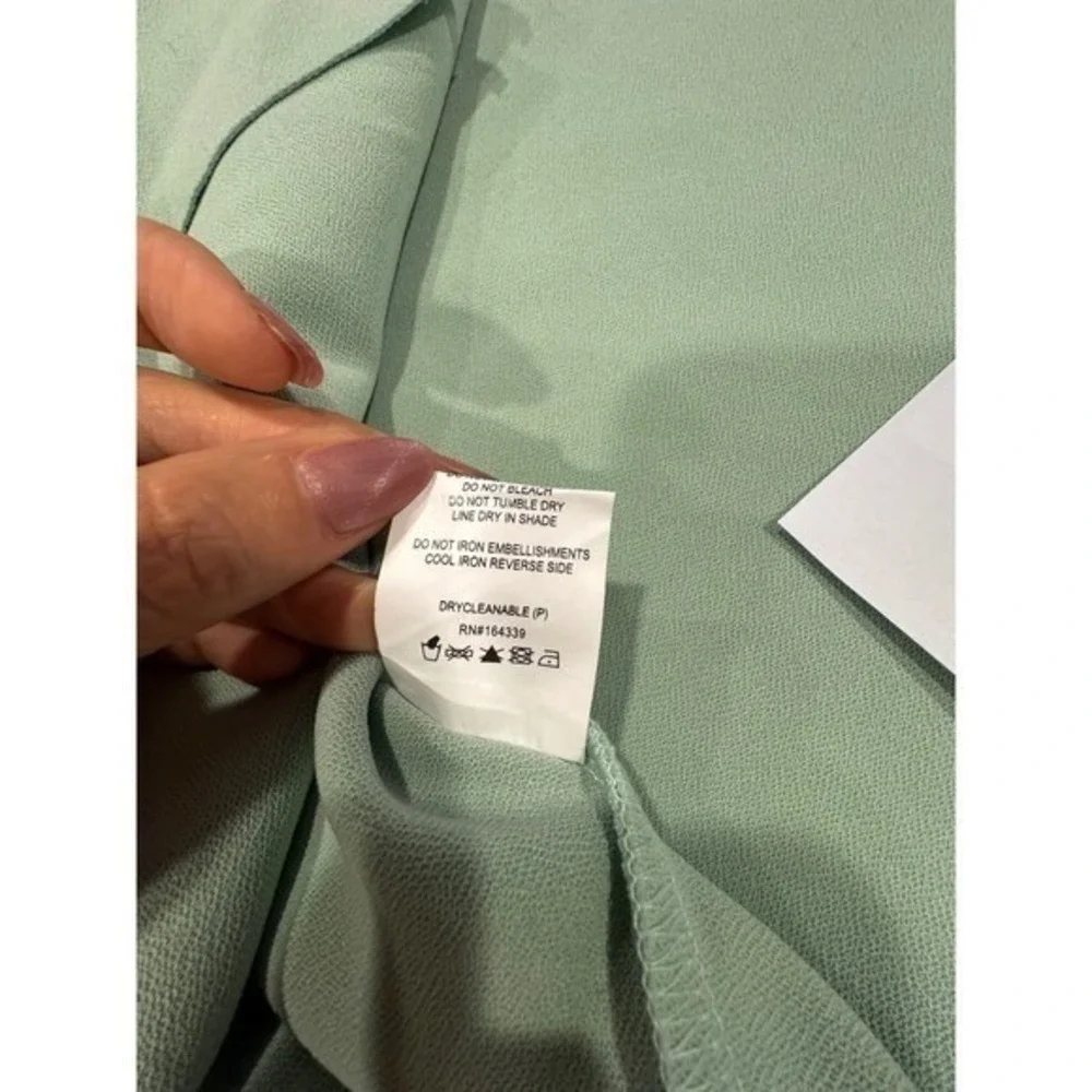 Petal Pup -Nadene one Shoulder Midi Dress Mint Green Size US 14 - Picture 7 of 9